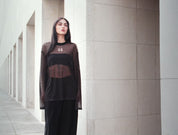 44LABELGROUP Oversized Mesh Longsleeve "44"