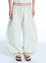 ENTIRE STUDIOS Sandfarbene oversized Baumwollhose – Ansicht 2