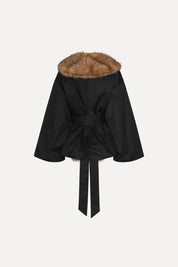 ROTATE Schwarze Fake Fur Jacke