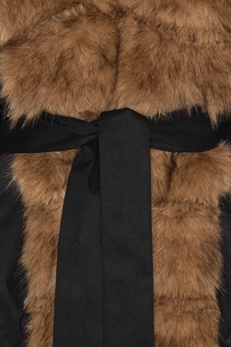 ROTATE Schwarze Fake Fur Jacke