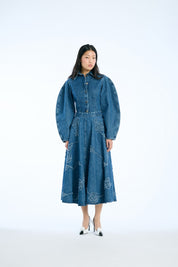ROTATE Tellerrock aus Denim