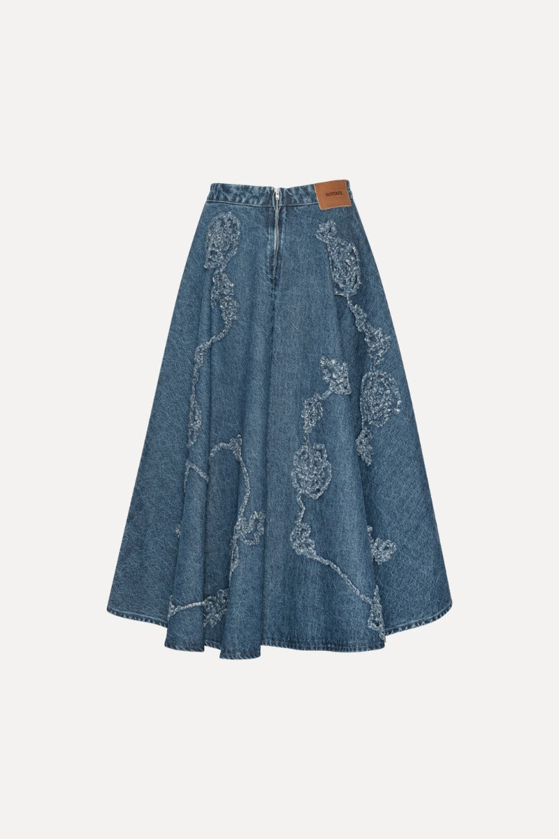 ROTATE Tellerrock aus Denim