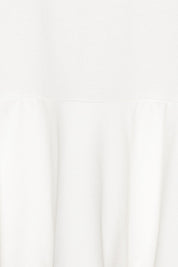 ROTATE Weißes, oversized T-Shirt mit Peplum