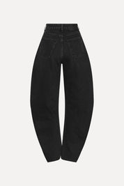 Rotate Schwarze Barreleg Jeans – Rückansicht