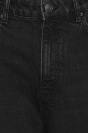 Rotate Schwarze Barreleg Jeans – Detailansicht