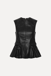 Rotate Ledertop mit Peplum