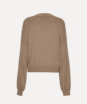 ROTATE Leichter Strickpullover mit V-Kragen