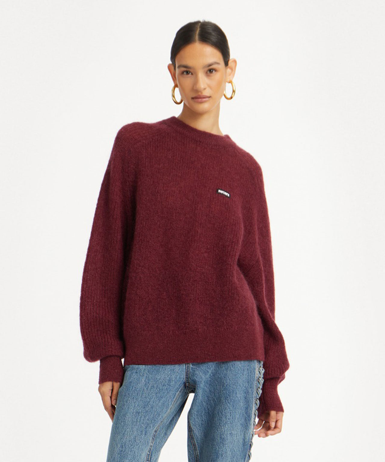 rotate-birger-christensen-light-knit-logo-sweater-bordeaux-strickpullover-damen-stylealbum