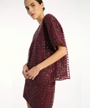 ROTATE T-Shirt mit Pailletten