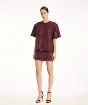 ROTATE T-Shirt mit Pailletten