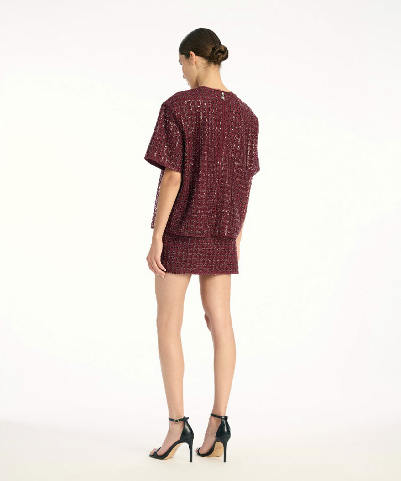 ROTATE T-Shirt mit Pailletten