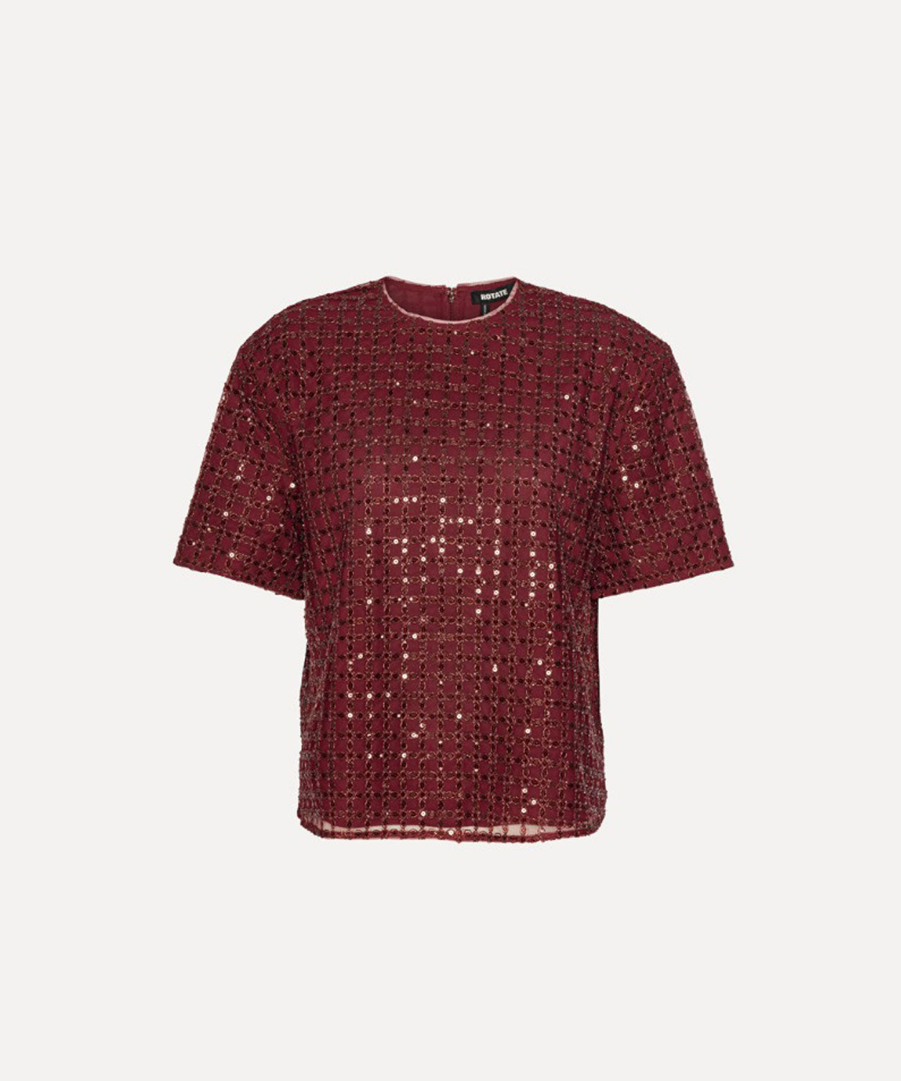 ROTATE T-Shirt mit Pailletten