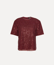 ROTATE T-Shirt mit Pailletten