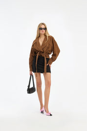 ROTATE Braune Wildlederjacke