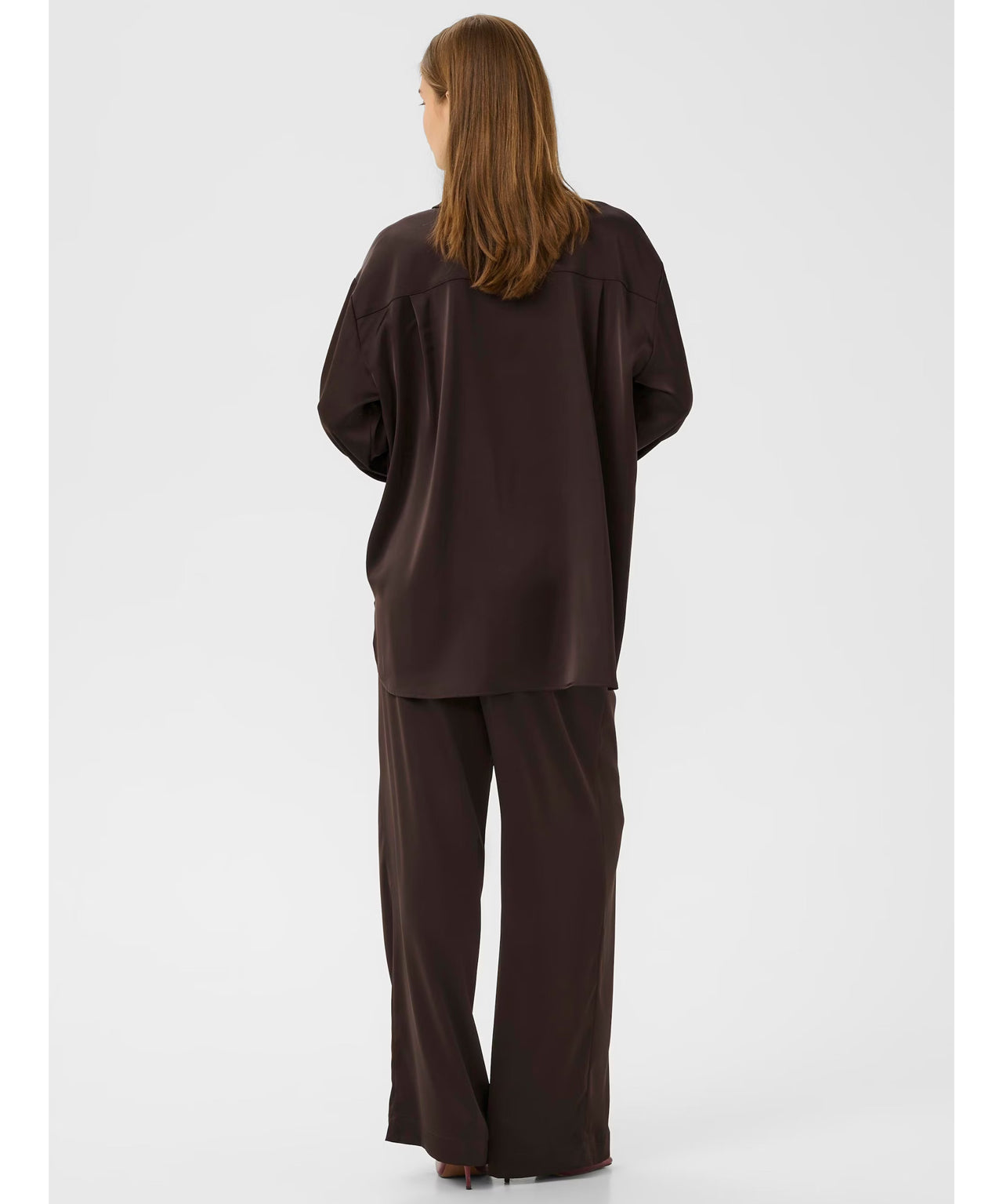 GESTUZ Braune Satin Hose